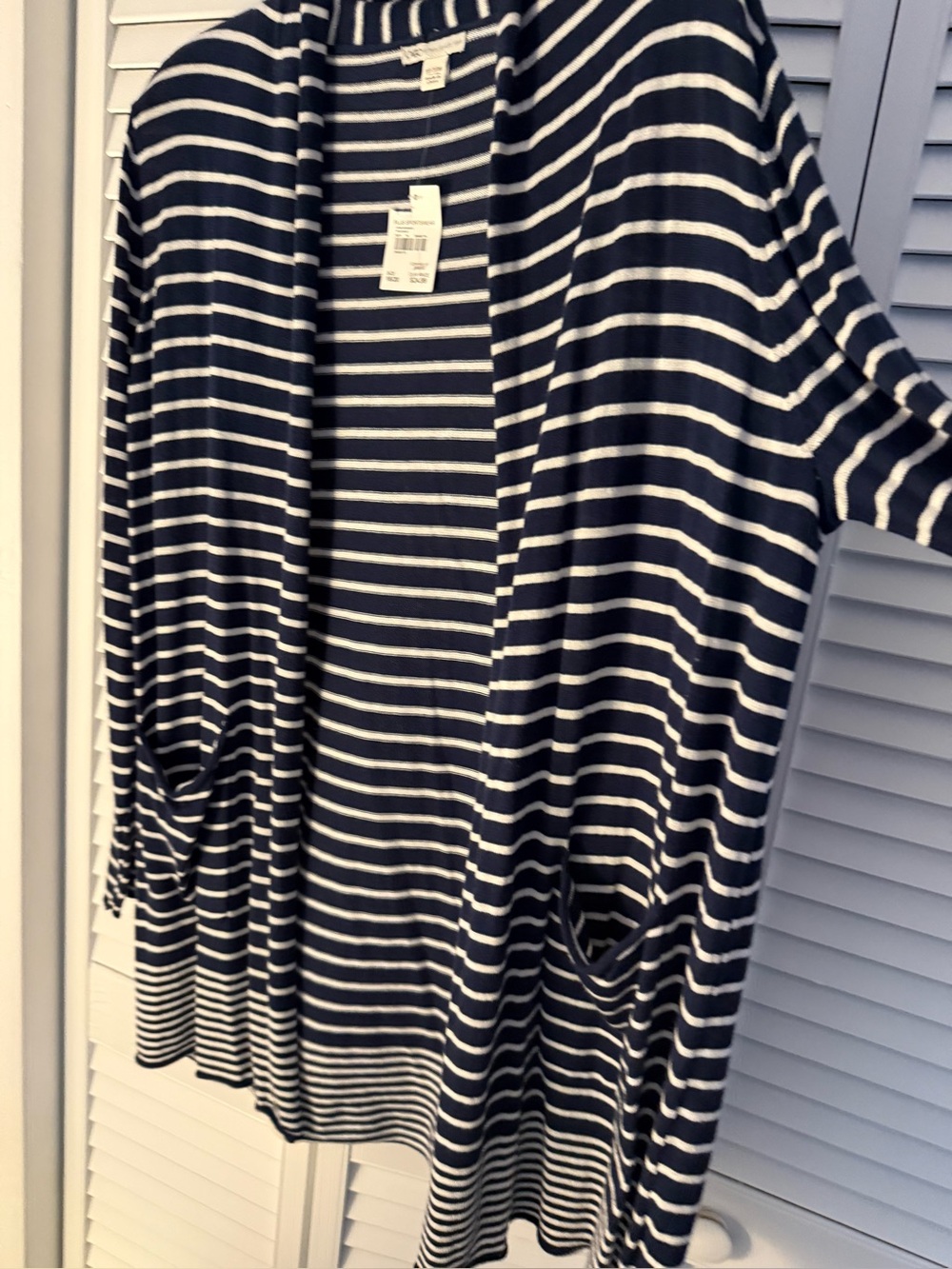 CATO NWT long striped open tunic length cardigan size 18/20